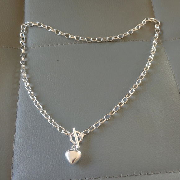 Fashion Jewelry Jewelry - Elegant silver chain heart necklace s925